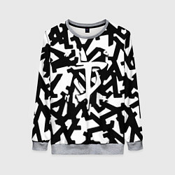 Свитшот женский Doom x half life pattern, цвет: 3D-меланж