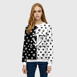 Свитшот женский Doom x roblox pattern, цвет: 3D-белый — фото 2