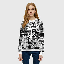 Свитшот женский Doom anime black, цвет: 3D-белый — фото 2
