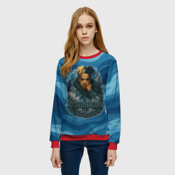 Свитшот женский XXXTentacion в облаке, цвет: 3D-красный — фото 2