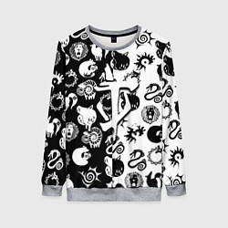 Свитшот женский Doom anime black pattern, цвет: 3D-меланж