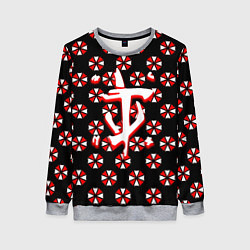 Свитшот женский Doom x resident evil pattern, цвет: 3D-меланж