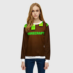 Свитшот женский Minecraft forever, цвет: 3D-белый — фото 2
