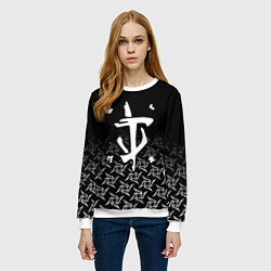 Свитшот женский Doom ninja, цвет: 3D-белый — фото 2