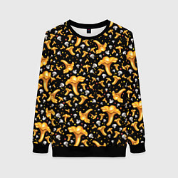 Свитшот женский Грибной дождик, цвет: 3D-черный