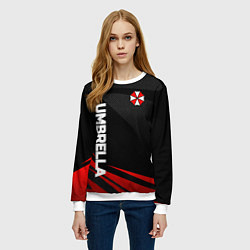 Свитшот женский Umbrella - спорт, цвет: 3D-белый — фото 2