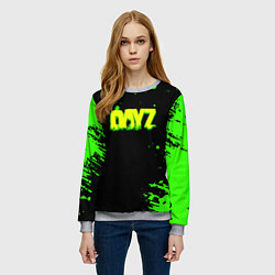 Свитшот женский Dayz кислотное краски логотип, цвет: 3D-меланж — фото 2