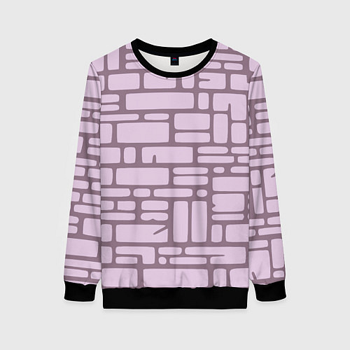 Женский свитшот Кирпичная кладка / 3D-Черный – фото 1