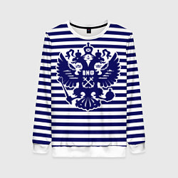 Свитшот женский ВМФ - герб России, цвет: 3D-белый