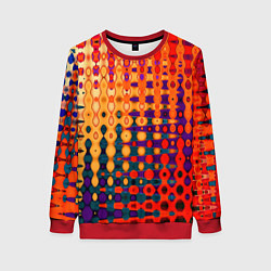 Женский свитшот Красно-жёлтый абстракция