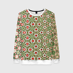 Свитшот женский Геометрическая метаморфоза, цвет: 3D-белый