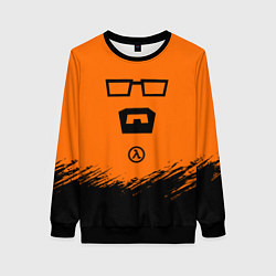 Свитшот женский Халф лайф - фримен, цвет: 3D-черный