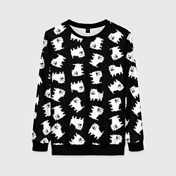 Свитшот женский Annoying dog pattern - Undertale, цвет: 3D-черный