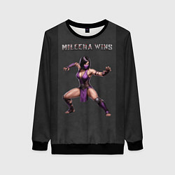 Свитшот женский MK - Mileena wins, цвет: 3D-черный