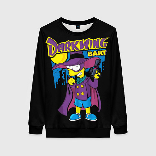 Женский свитшот Darkwing Bart / 3D-Черный – фото 1