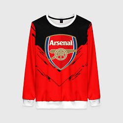Свитшот женский Arsenal текстура краски, цвет: 3D-белый