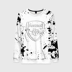 Свитшот женский Arsenal брызги красок, цвет: 3D-белый