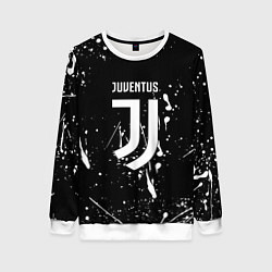 Свитшот женский Juventus брызги красок текстура, цвет: 3D-белый