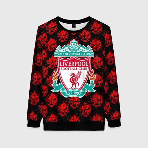 Женский свитшот Liverpool samurai / 3D-Черный – фото 1