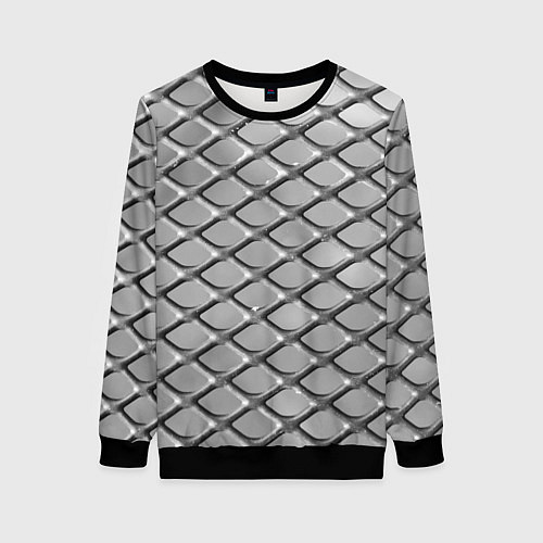 Женский свитшот Стальная сетка / 3D-Черный – фото 1