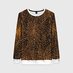 Свитшот женский Золотая сеть, цвет: 3D-белый