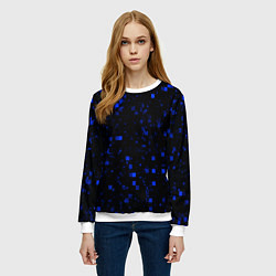 Свитшот женский Color blue khaki, цвет: 3D-белый — фото 2