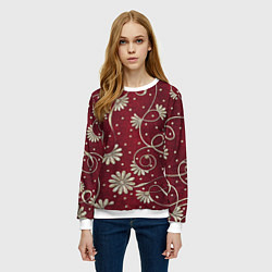 Свитшот женский Красный бархат, цвет: 3D-белый — фото 2