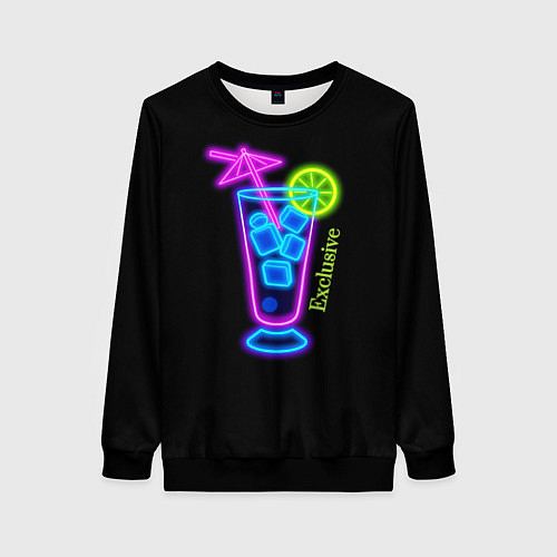 Женский свитшот Exclusive / 3D-Черный – фото 1