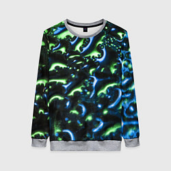 Свитшот женский Абстракция капли воды, цвет: 3D-меланж