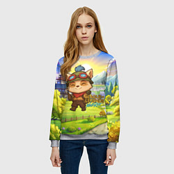 Свитшот женский League of legends Тимо, цвет: 3D-меланж — фото 2