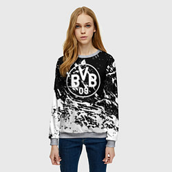 Свитшот женский Borussia белые краски, цвет: 3D-меланж — фото 2