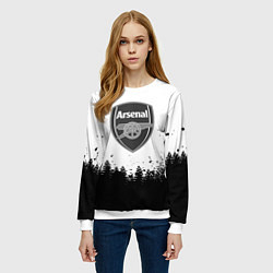 Свитшот женский Arsenal черный лес, цвет: 3D-белый — фото 2