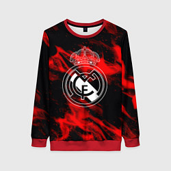 Женский свитшот Real Madrid красный огонь