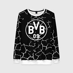 Свитшот женский Borussia черно белые, цвет: 3D-белый