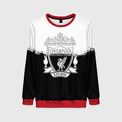 Женский свитшот Liverpool краски черно белые