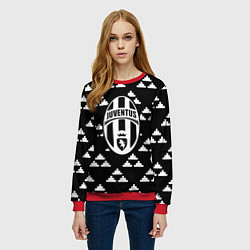 Свитшот женский Juventus геометрия треугольники, цвет: 3D-красный — фото 2