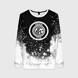 Женский свитшот Inter белый всплеск краско