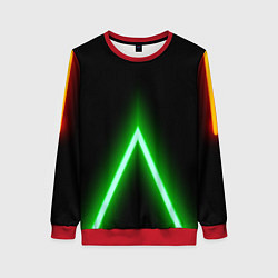 Свитшот женский Color neon green, цвет: 3D-красный