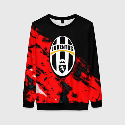 Женский свитшот Juventus кераски текстура / 3D-Черный – фото 1