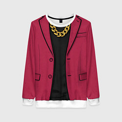Свитшот женский Малиновый пиджак - новый русский 90-е, цвет: 3D-белый