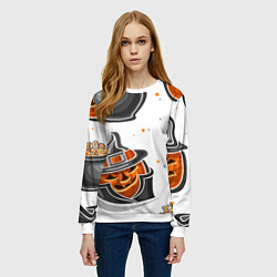 Свитшот женский Candy halloween, цвет: 3D-белый — фото 2