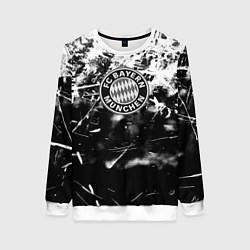 Женский свитшот Bayern Mnchen черно белая бумага