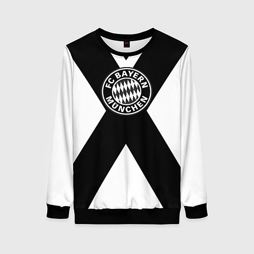 Женский свитшот Бавария Мюнхен полосы / 3D-Черный – фото 1