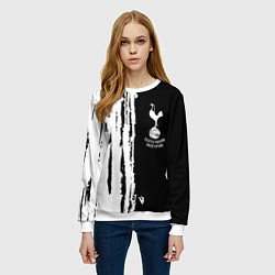 Свитшот женский Tottenham Hotspur белые краски, цвет: 3D-белый — фото 2