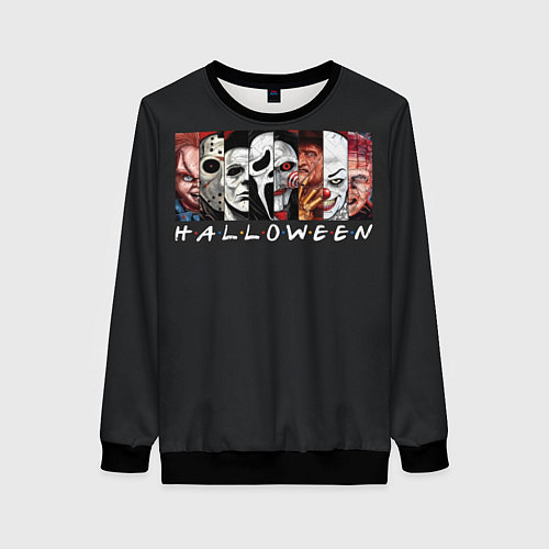 Женский свитшот Герои ужасов / 3D-Черный – фото 1
