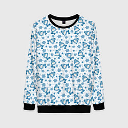 Свитшот женский Весёлые снеговики, цвет: 3D-черный