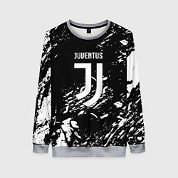 Женский свитшот Juventus белые штрихи красок