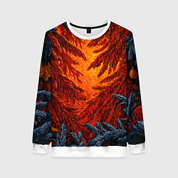 Женский свитшот Новогодние ветки елок