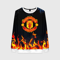 Женский свитшот Манчестер Юнайтед лёд и огонь