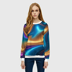 Свитшот женский Сплавы разноцветные, цвет: 3D-белый — фото 2